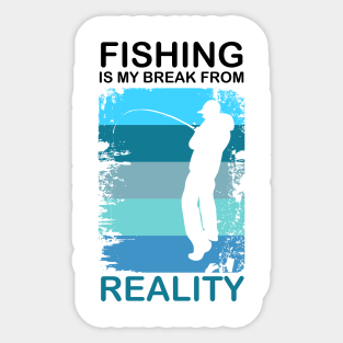 Fisherman angler fishing fishing Sticker